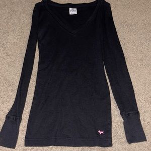Pink by victoria secret long sleeve black shirt